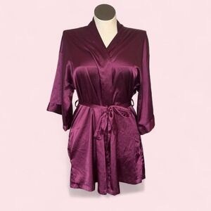 Victoria's Secret plum dark purple satin robe
